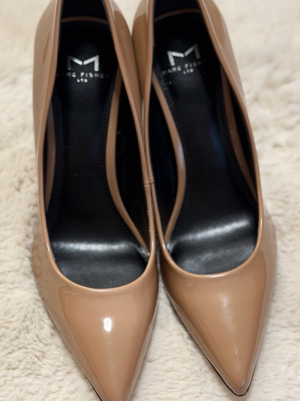 Marc Fisher Nude Patent Pointed-Toe Pumps